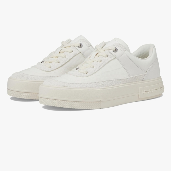 Michael Kors New Women's Aurora Lace Up Platform Sneaker Size 11 Off White - Picture 1 of 9